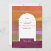 DIGITAL Brautparty Einladung Urban Plum Orange (Rückseite)