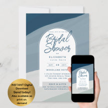 DIGITAL Brautparty Invite Blue Navy