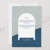 DIGITAL Brautparty Invite Blue Navy Einladung (Rückseite)