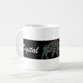 Digital-Büffel-Kaffee-Tasse Kaffeetasse (Vorderseite Links)