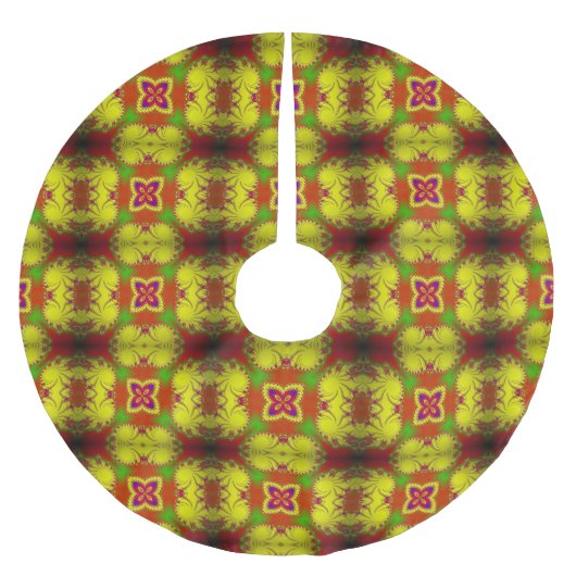 Digital Butterfly Weihnachtsbaumrock Polyester Weihnachtsbaumdecke (Vorderseite)