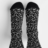 Digital Camo Schwarz Weiß Muster Socken (Oben)