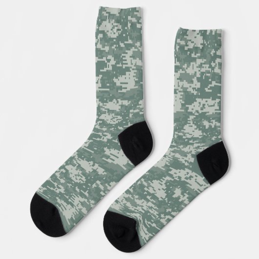 Digital Camouflage Army Woodland Camouflage Socken (Linkes Detail)