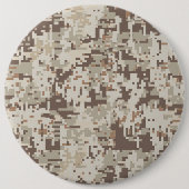 Digital Camouflage Beige Dekoration Button (Vorderseite)