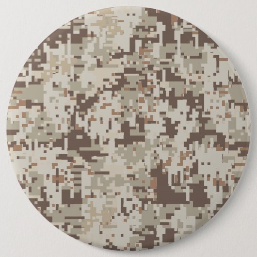 Digital Camouflage Beige Dekoration Button (Vorderseite)