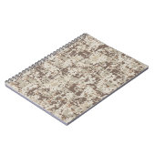 Digital Camouflage Beige Dekoration Notizblock (Linke Seite)