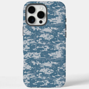 Digital Camouflage Navy Blue Military Camouflage iPhone 16 Pro Max Hülle