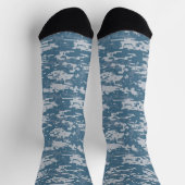 Digital Camouflage Navy Blue Military Camouflage Socken (Oben)