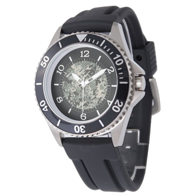 Digital Camouflage Pattern Dial für Schwarzwald Armbanduhr (Schrägansicht)