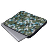 Digital-Camouflage-Winter See Laptopschutzhülle (Vorne Knopf)