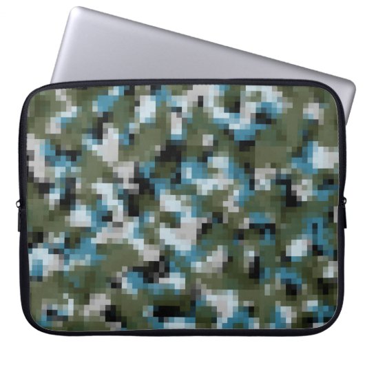 Digital-Camouflage-Winter See Laptopschutzhülle (Vorderseite)