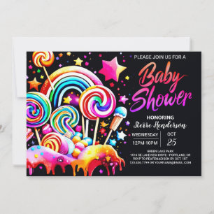 Digital Candyland Baby Dusche Einladung