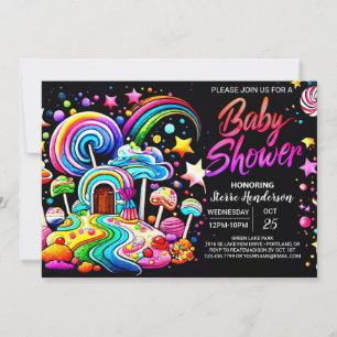 Digital Candyland Baby Dusche Einladung