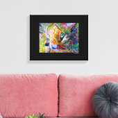 Digital Cat Art Wrapped Canvas Leinwanddruck (Insitu (Wohnzimmer))