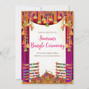 Digital Choora Einladung & Bangle Zeremonie Einlad