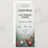 Digital Christmas Eve Dinner party Invitation Einladung (Vorne/Hinten)