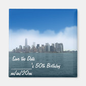 Digital Clear Sky in NYC Speichern Sie das Date Ma Magnet (Vorne)