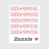 Digital Clock Good Morgenkaffee Tasse Früher Vogel Aufkleber (Blatt)