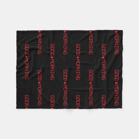 Digital Clock Good Morgenkaffee Tasse Früher Vogel Fleecedecke (Vorderseite (Horizontal))