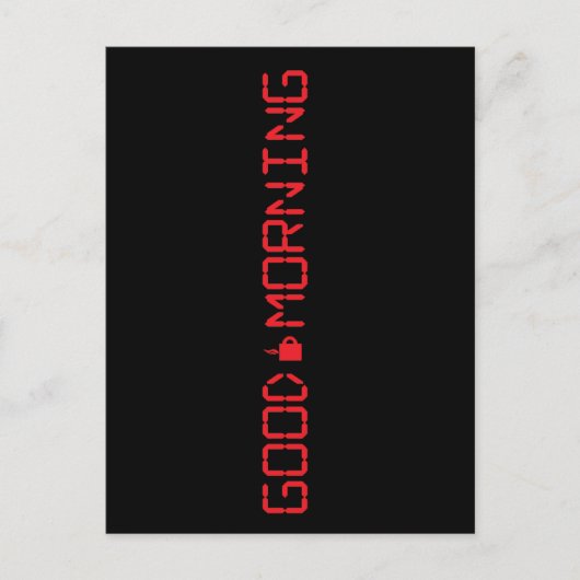 Digital Clock Good Morgenkaffee Tasse Früher Vogel Postkarte (Vorderseite)