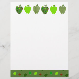 Digital Collage Green Hübsche Niedliche Äpfel