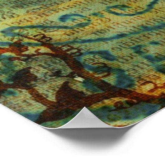 Digital Collage Swan Poster (Ecke)