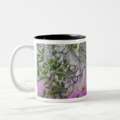 Digital Composite of Azaleas and Magnolia tree Zweifarbige Tasse (Links)