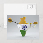 Digital Composite of India Postkarte (Vorne/Hinten)