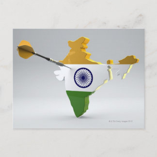 Digital Composite of India Postkarte