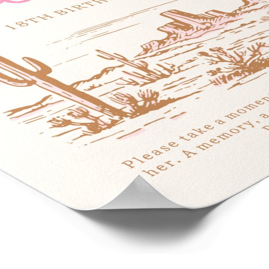 Digital Cowgirl Time Kapselunterschrift Poster (Ecke)