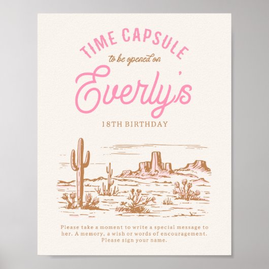 Digital Cowgirl Time Kapselunterschrift Poster (Vorne)