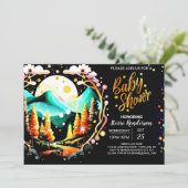 Digital Custom Woodland Editable Baby Dusche Einladung (Stehend Vorderseite)