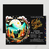 Digital Custom Woodland Editable Baby Dusche Einladung (Vorne/Hinten)