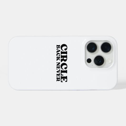 Digital Dead-End | Circle Back Never iPhone Hülle (Rückseite (Horizontal))