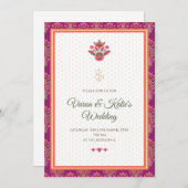 Digital Desi Wedding Card & Indian Wedding laden e Einladung (Vorne/Hinten)