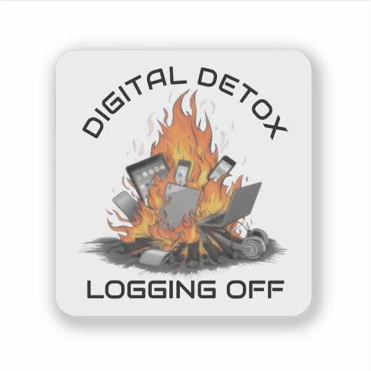 Digital Detox Aufkleber (Vorderseite)