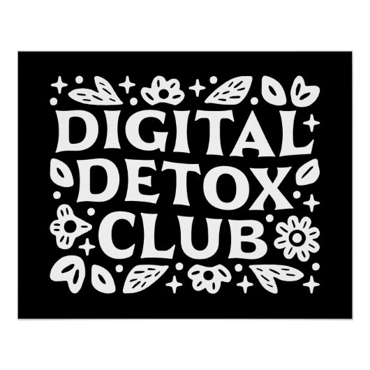 Digital detox club mindfulness reminder poster (Vorderseite)