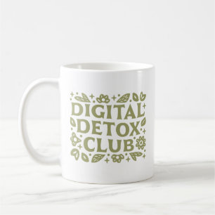 Digital Detox Club Wellness Mädchen florale Ästhet Kaffeetasse