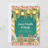 Digital Dholki Einladungen Moslem Mehndi einlädt (Vorderseite)