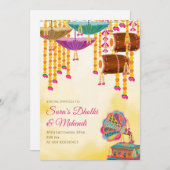 Digital Dholki invites Mehndi invitations, Mehndi Einladung (Vorne/Hinten)