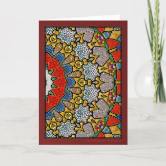 Digital Diamond Mandala Feiertagskarte