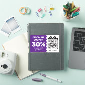 Digital Discount Coupon With QR Code And Logo  Aufkleber (iPad Hülle)