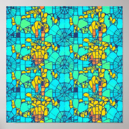 Digital Distortion Glitch Art Seamless Wallpaper Poster