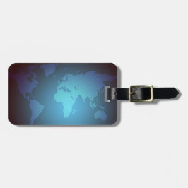 Digital Dot World Map Gradient Art Gepäckanhänger