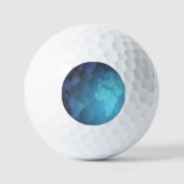 Digital Dot World Map Gradient Art Golfball (Vorderseite)