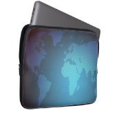 Digital Dot World Map Gradient Art Laptopschutzhülle (Vorne Rechts)