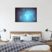 Digital Dot World Map Gradient Art Leinwanddruck (Insitu (Schlafzimmer))