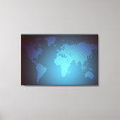 Digital Dot World Map Gradient Art Leinwanddruck (Vorderseite)