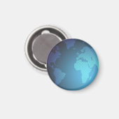 Digital Dot World Map Gradient Art Magnet (Vorderseite/Rückseite)