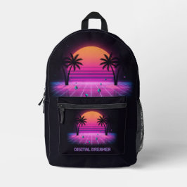 Digital Dreamer Aesthetic Backpack Bag Bedruckter Rucksack
